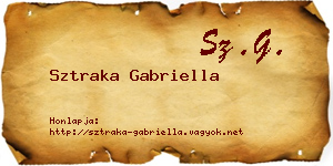 Sztraka Gabriella névjegykártya