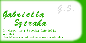 gabriella sztraka business card